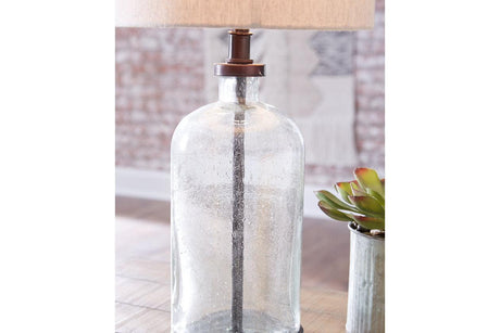 Bandile Clear/Bronze Finish Table Lamp by Ashley at Eve Furniture