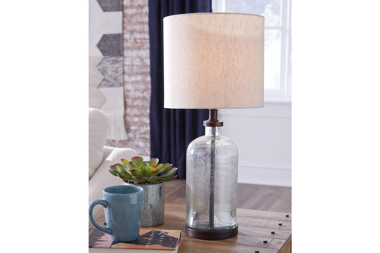 Bandile Clear/Bronze Finish Table Lamp by Ashley at Eve Furniture