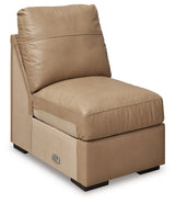 Bandon Toffee 4-Piece Leather Sectional by Ashley at Eve Furniture