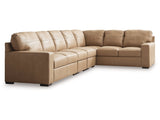 Bandon Toffee 4-Piece Leather Sectional by Ashley at Eve Furniture