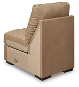 Bandon Toffee Armless Chair by Ashley at Eve Furniture
