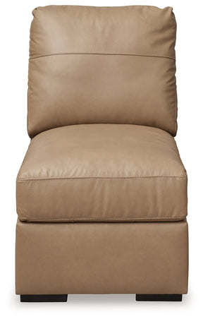 Bandon Toffee Armless Chair by Ashley at Eve Furniture