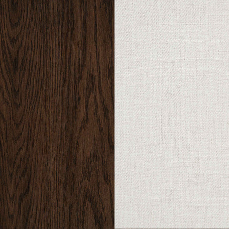 Baney Cream/Dark Oak Fabric Upholstered Dining Side Chair by Coaster at Eve Furniture