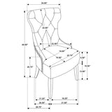 Baney Cream/Dark Oak Fabric Upholstered Dining Side Chair by Coaster at Eve Furniture