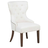Baney Cream/Dark Oak Fabric Upholstered Dining Side Chair by Coaster at Eve Furniture