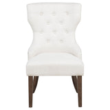 Baney Cream/Dark Oak Fabric Upholstered Dining Side Chair by Coaster at Eve Furniture