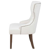 Baney Cream/Dark Oak Fabric Upholstered Dining Side Chair by Coaster at Eve Furniture