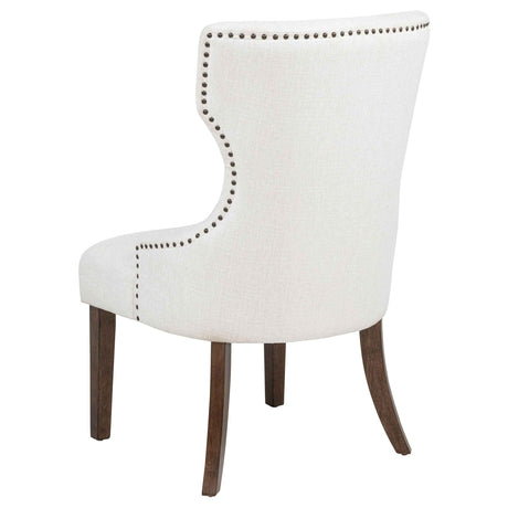 Baney Cream/Dark Oak Fabric Upholstered Dining Side Chair by Coaster at Eve Furniture