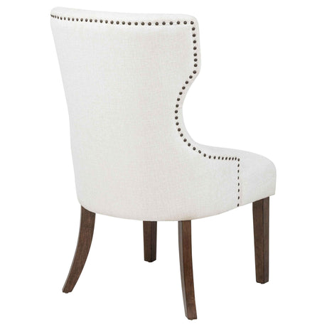 Baney Cream/Dark Oak Fabric Upholstered Dining Side Chair by Coaster at Eve Furniture