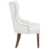 Baney Cream/Dark Oak Fabric Upholstered Dining Side Chair by Coaster at Eve Furniture