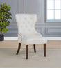 Baney Cream/Dark Oak Fabric Upholstered Dining Side Chair by Coaster at Eve Furniture