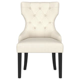 Baney Upholstered Parson Dining Side Chair with Tufted Back Beige