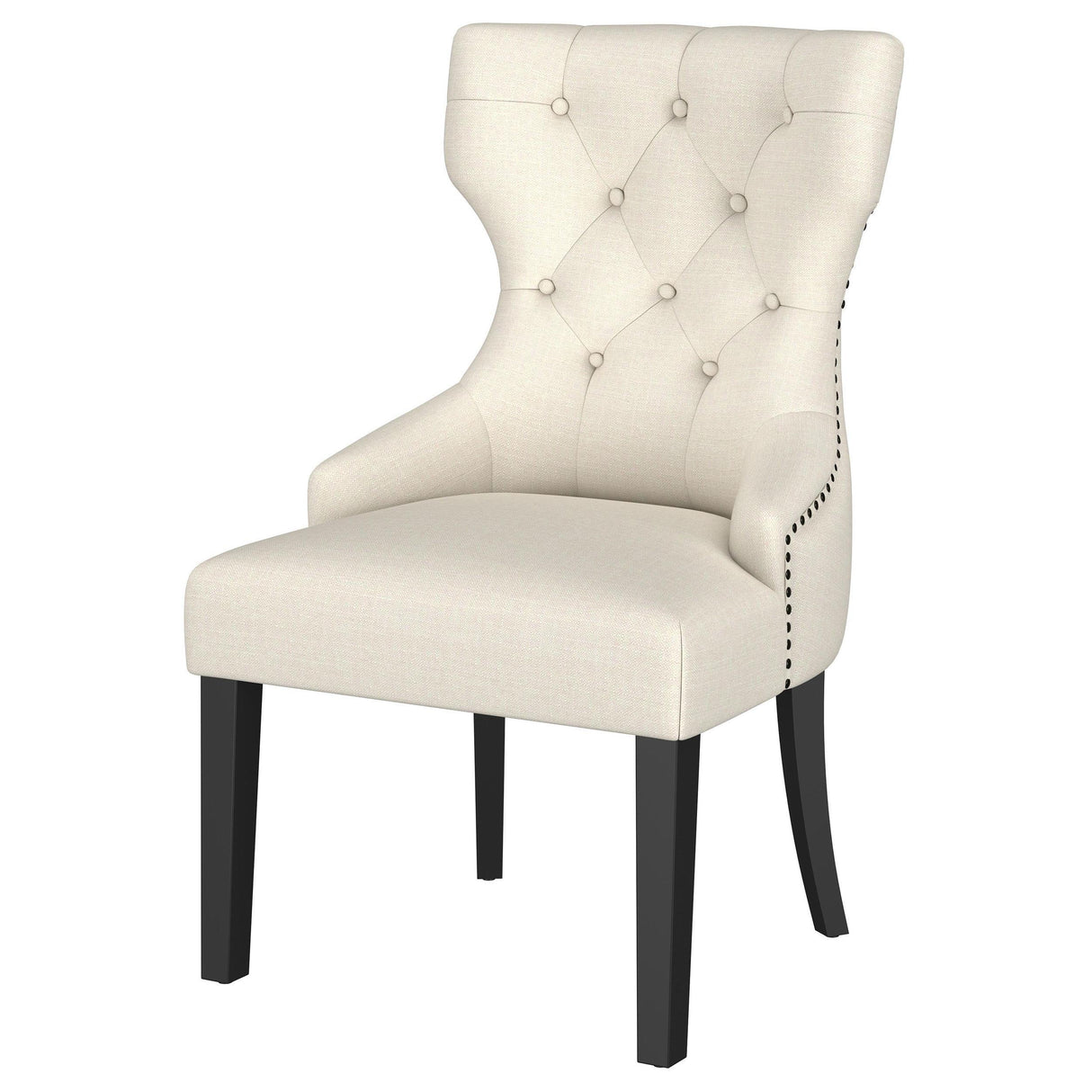 Baney Upholstered Parson Dining Side Chair with Tufted Back Beige by Coaster at Eve Furniture
