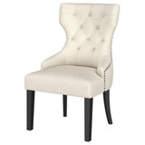 Baney Upholstered Parson Dining Side Chair with Tufted Back Beige by Coaster at Eve Furniture