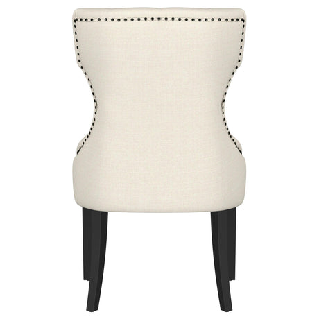 Baney Upholstered Parson Dining Side Chair with Tufted Back Beige by Coaster at Eve Furniture