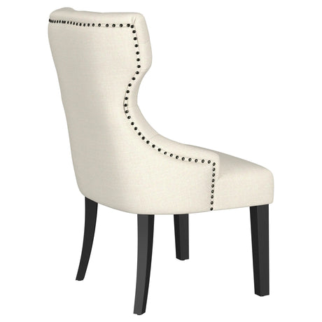 Baney Upholstered Parson Dining Side Chair with Tufted Back Beige by Coaster at Eve Furniture