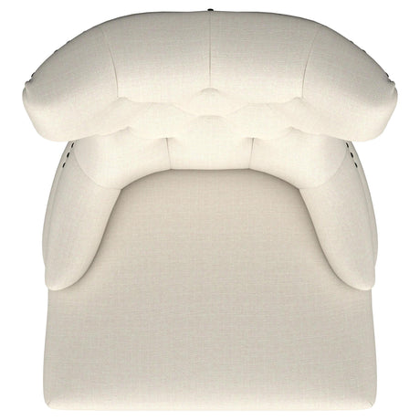 Baney Upholstered Parson Dining Side Chair with Tufted Back Beige by Coaster at Eve Furniture