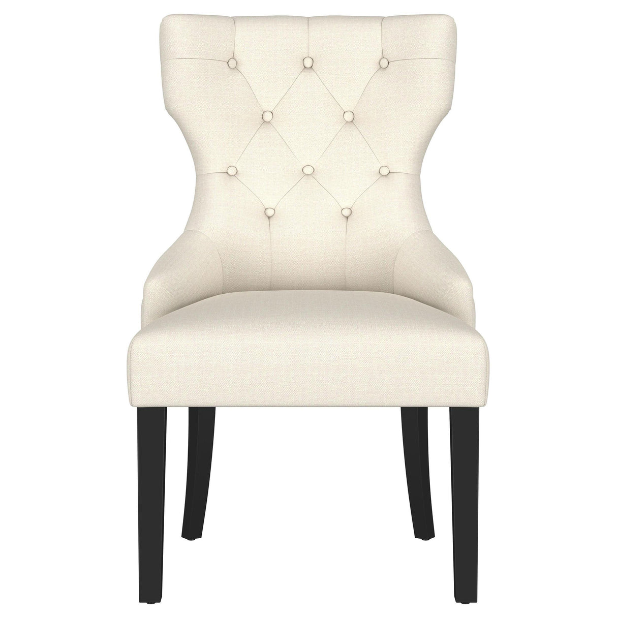 Baney Upholstered Parson Dining Side Chair with Tufted Back Beige by Coaster at Eve Furniture