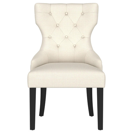 Baney Upholstered Parson Dining Side Chair with Tufted Back Beige by Coaster at Eve Furniture
