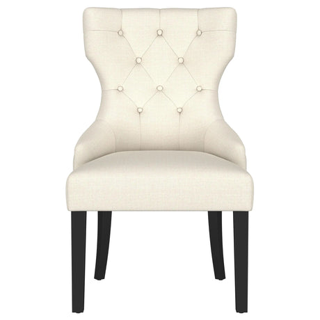 Baney Upholstered Parson Dining Side Chair with Tufted Back Beige by Coaster at Eve Furniture
