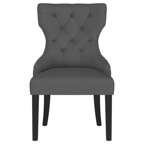 Baney Upholstered Parson Dining Side Chair with Tufted Back Grey