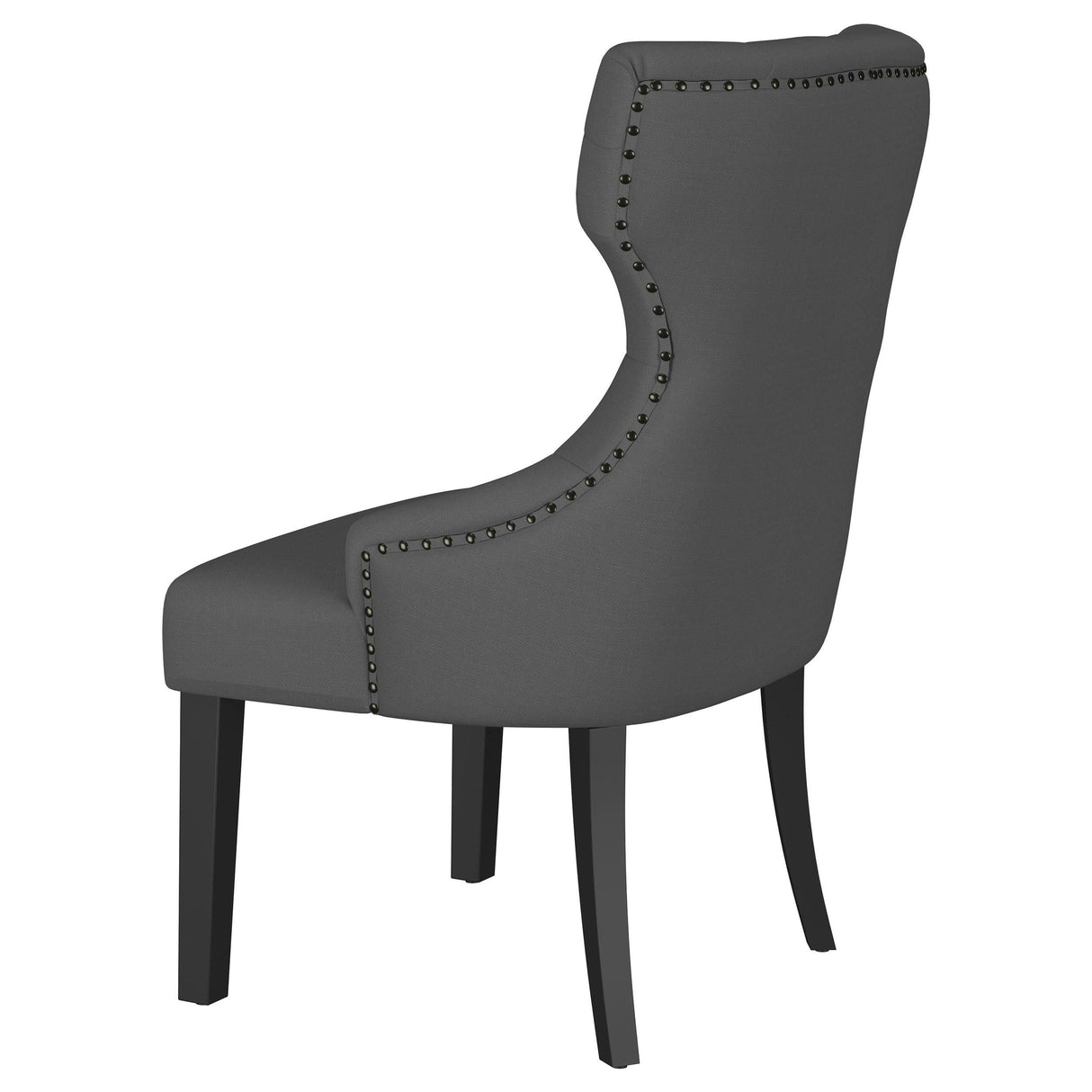 Baney Upholstered Parson Dining Side Chair with Tufted Back Grey