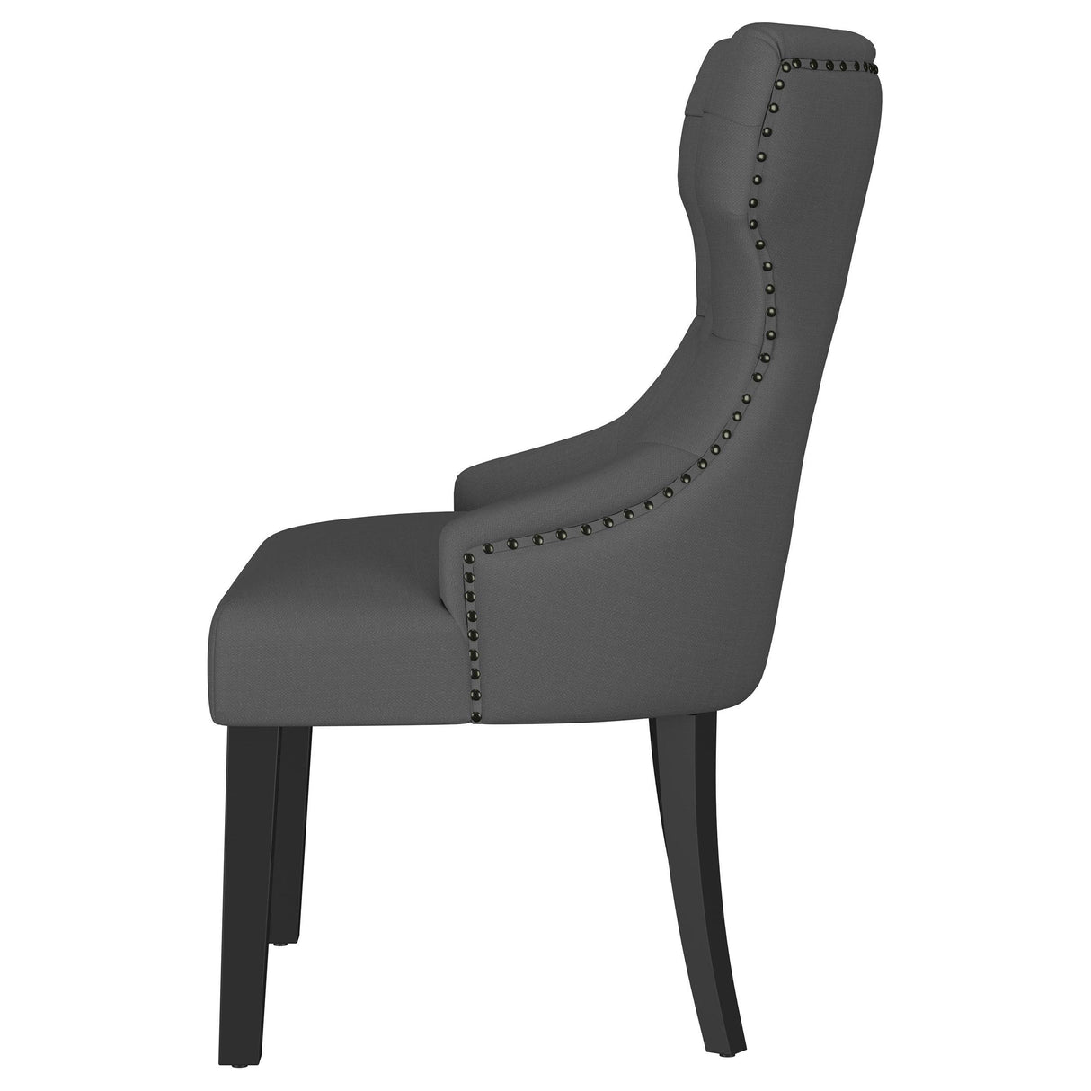Baney Upholstered Parson Dining Side Chair with Tufted Back Grey by Coaster at Eve Furniture