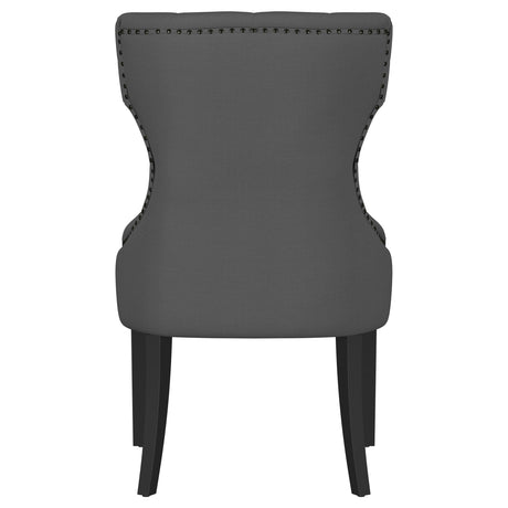 Baney Upholstered Parson Dining Side Chair with Tufted Back Grey by Coaster at Eve Furniture