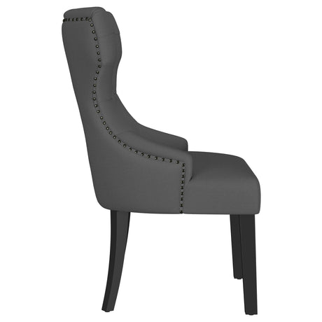 Baney Upholstered Parson Dining Side Chair with Tufted Back Grey by Coaster at Eve Furniture