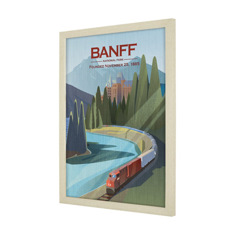 Banff Go Canada (L) by Mercana Studio a Hand Embellished Decograph Framed Art Print by Mercana at Eve Furniture