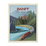 Banff Go Canada (L) by Mercana Studio a Hand Embellished Decograph Framed Art Print by Mercana at Eve Furniture