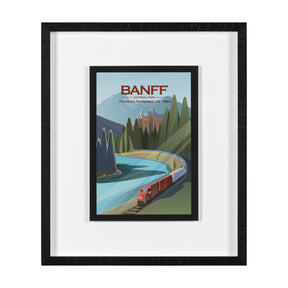 Banff Go Canada (M) by Mercana Studio a Framed Art Print Matted under Glass by Mercana at Eve Furniture