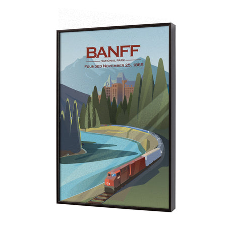 Banff Go Canada (SM) by Mercana Studio a Hand Embellished Decograph Framed Art Print by Mercana at Eve Furniture