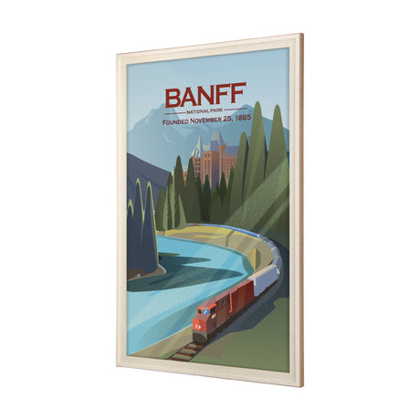 Banff Go Canada (XL) by Mercana Studio a Hand Embellished Decograph Framed Art Print under Glass by Mercana at Eve Furniture
