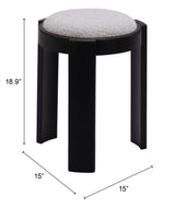 Banjul Misty Gray Ottoman by Zuomod at Eve Furniture