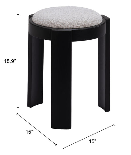 Banjul Misty Gray Ottoman by Zuomod at Eve Furniture