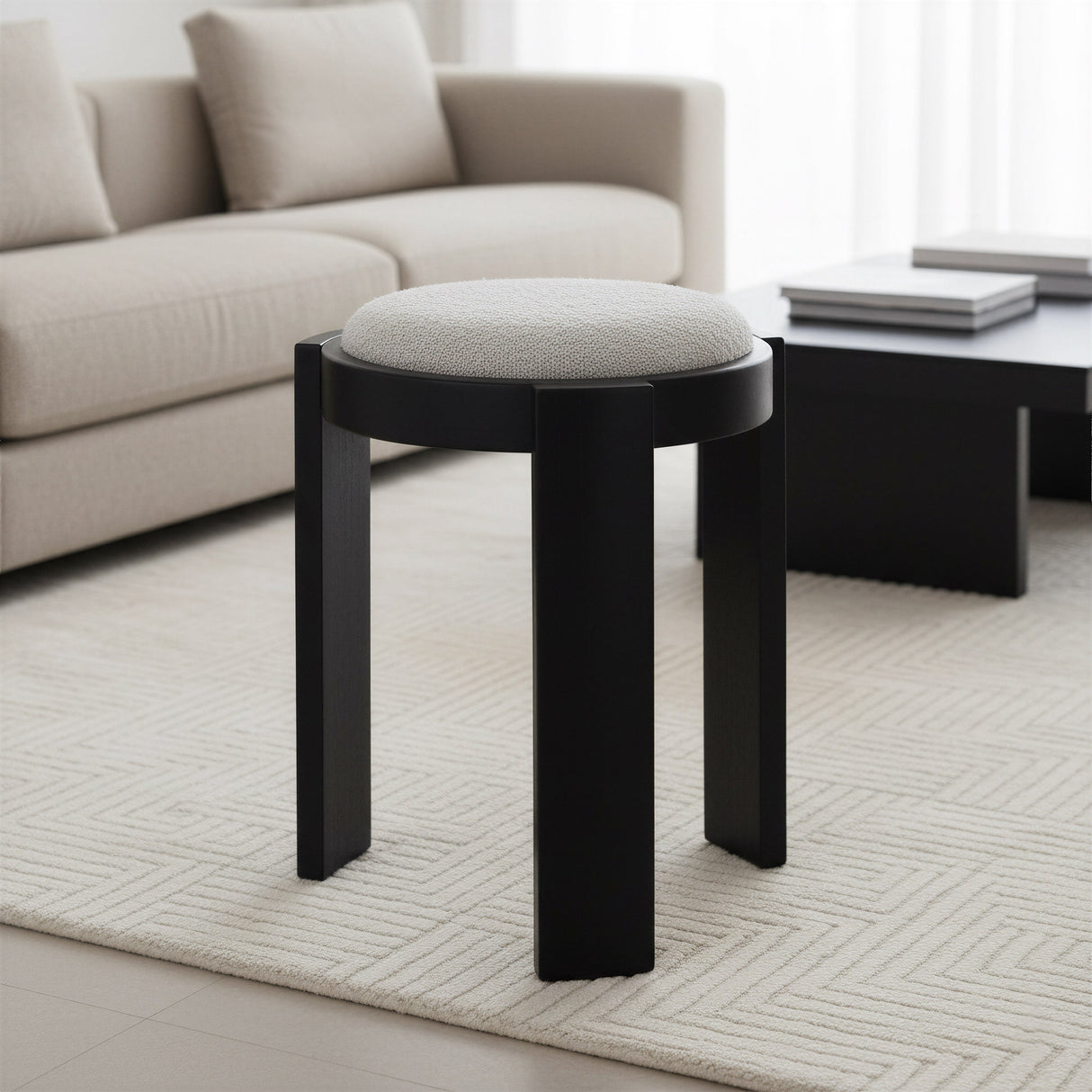 Banjul Misty Gray Ottoman by Zuomod at Eve Furniture