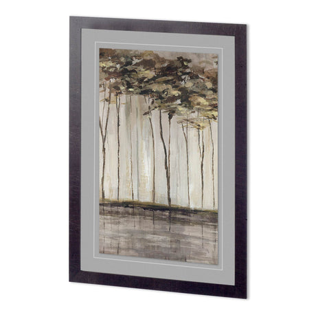 Bank of Birch II by Mercana Studio a Hand Embellished Textured Framed Art Print Matted under Glass by Mercana at Eve Furniture