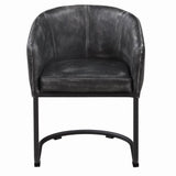 Banner Anthracite/Matte Black Upholstered Dining Chair