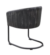 Banner Anthracite/Matte Black Upholstered Dining Chair