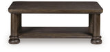 Bannette Dark Brown Coffee Table by Ashley at Eve Furniture