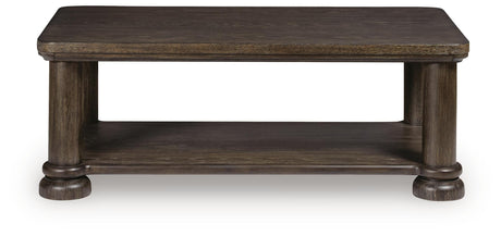 Bannette Dark Brown Coffee Table by Ashley at Eve Furniture