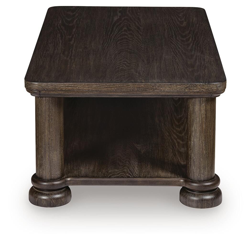 Bannette Dark Brown Coffee Table by Ashley at Eve Furniture