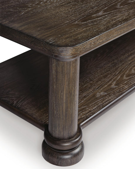 Bannette Dark Brown Coffee Table by Ashley at Eve Furniture