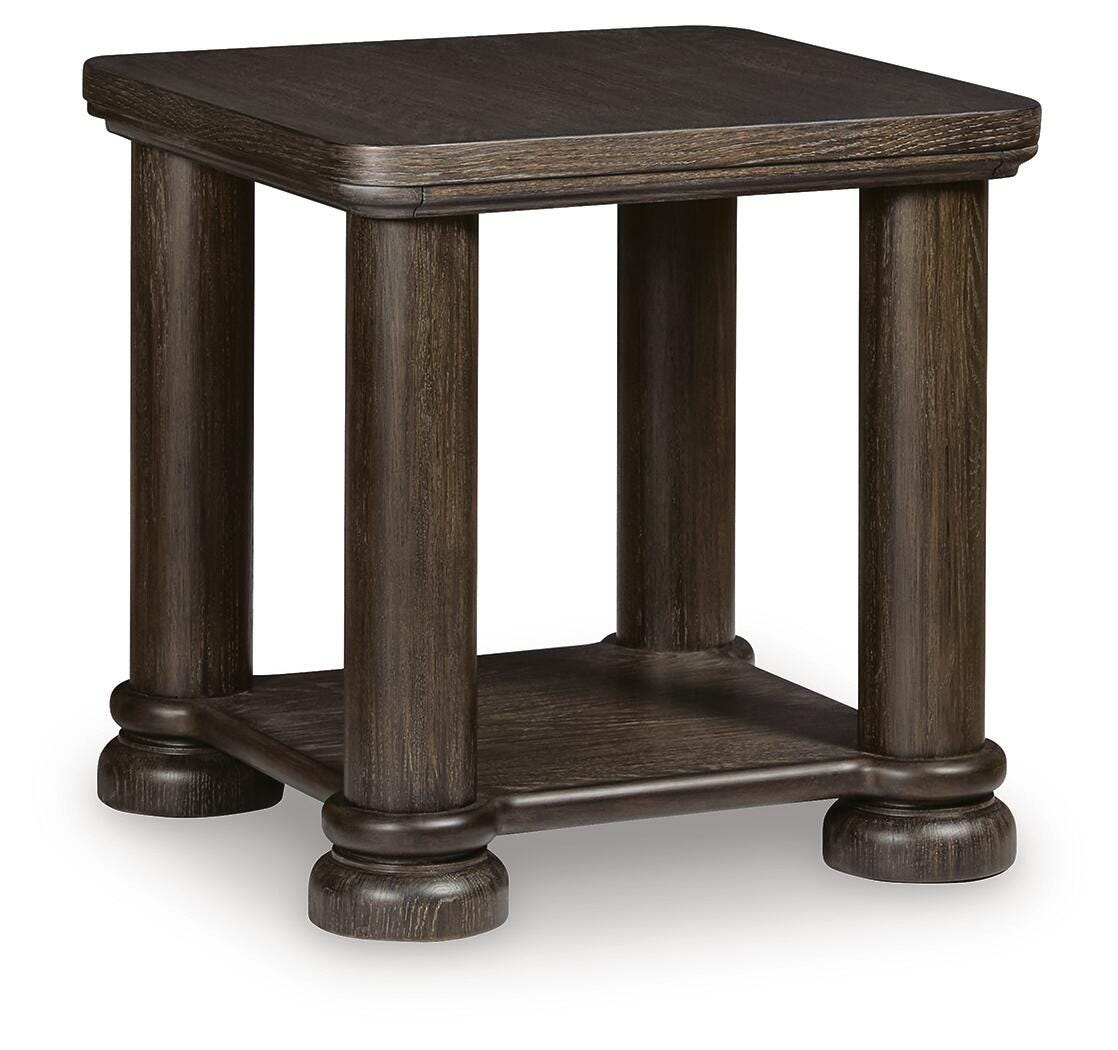Bannette Dark Brown Square End Table by Ashley at Eve Furniture
