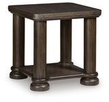 Bannette Dark Brown Square End Table by Ashley at Eve Furniture