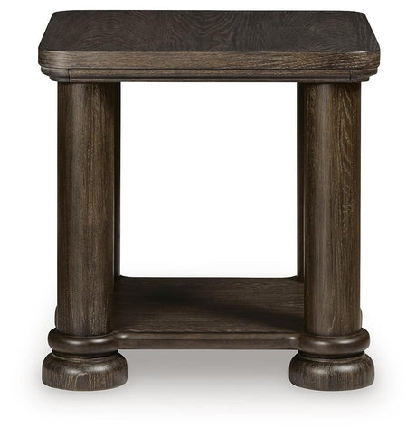 Bannette Dark Brown Square End Table by Ashley at Eve Furniture