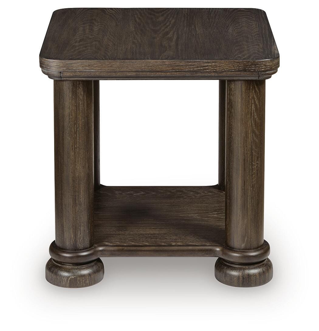 Bannette Dark Brown Square End Table by Ashley at Eve Furniture