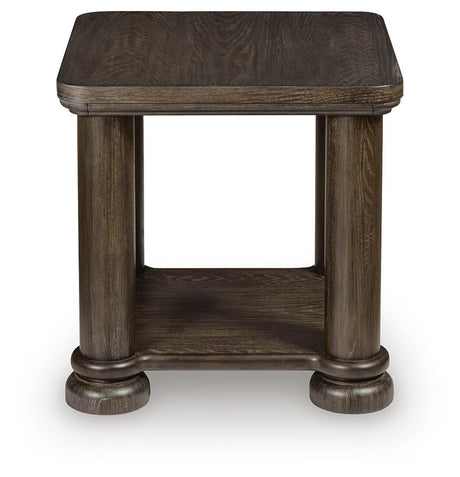 Bannette Dark Brown Square End Table by Ashley at Eve Furniture