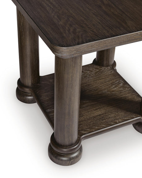 Bannette Dark Brown Square End Table by Ashley at Eve Furniture